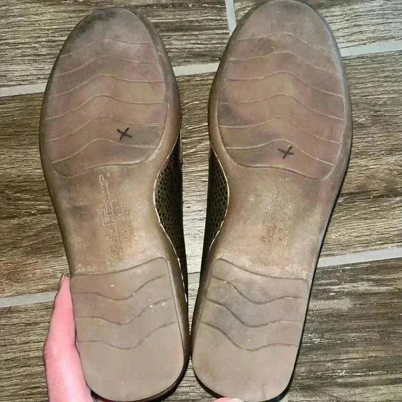 Salvatore Ferragamo Sport women’s snake leather loafers - Picture 4 of 4